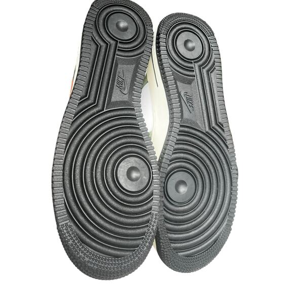 [FD0758-386] Nike AIR FORCE 1 LOW '07 'OIL GREEN ORANGE' | Mens 9.5 Sneaker - Picture 6 of 11